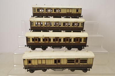 Lot 1112 - A rake of four Bing 0 Gauge LNWR 1921-series Coaches (4)