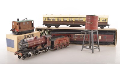 Lot 1153 - Bassett Lowke /Exley and other commercial manufacturers 0 Gauge Locomotives and Rolling stock (5)