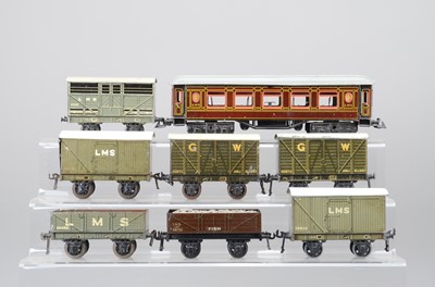 Lot 1157 - Bassett lowke/Bing and similar 0 Gauge Rolling stock and track (Qty)