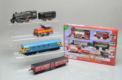 Lot 1174 - Commercial, Kit /Scratch built 0 Gauge Locomotives, card/ wooden and plastic Railway and other buildings/ scenery, (Lge qty)