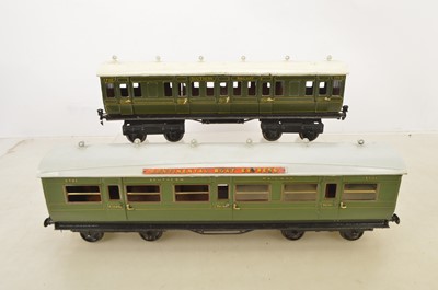 Lot 1184 - Two repainted Southern Railway Gauge 1 Coaches (2)