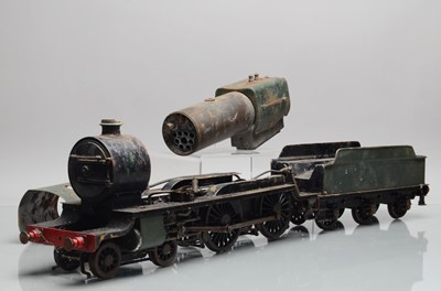 Lot 1205 - 2.5 inch Gauge (Gauge 3) Part Locomotive and Rolling stock (8)