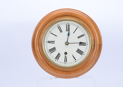 Lot 1 - A nice Edwardian oak drop dial clock