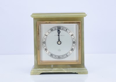 Lot 4 - A second half 20th century green onyx mantle clock from Alexander Clark & Co