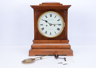 Lot 5 - A nice early Victorian and later mahogany bracket or library clock