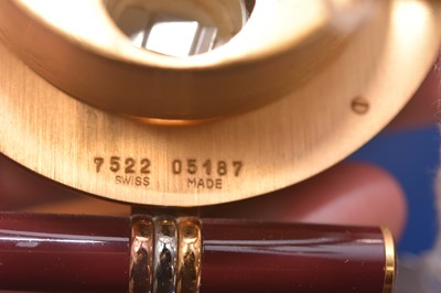 Lot 14 - A modern Must de Cartier cased travel clock