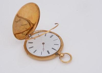 Lot 41 - A c1930s LeCoultre gold full hunter pocket watch