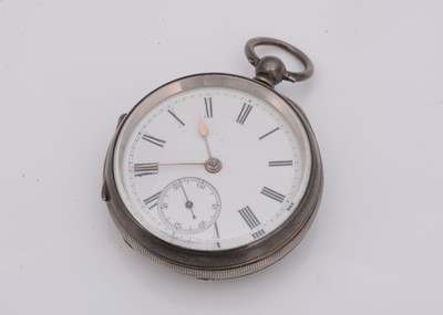 Lot 42 - A late Victorian silver open faced pocket watch by Powell of London