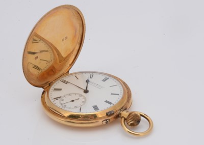 Lot 46 - An early George V 18ct gold full hunter watch by Marcks & Co Ltd