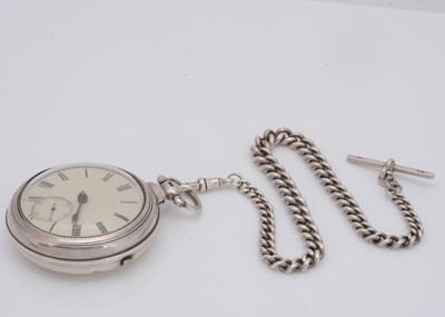 Lot 50 - A Victorian silver pair cased pocket watch by JK