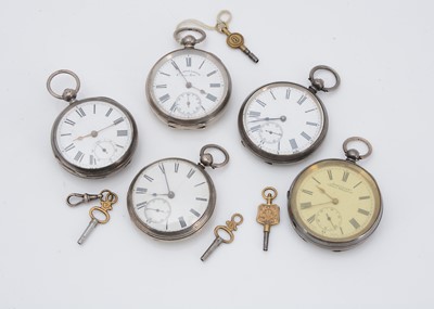 Lot 57 - Five Victorian open faced pocket watches