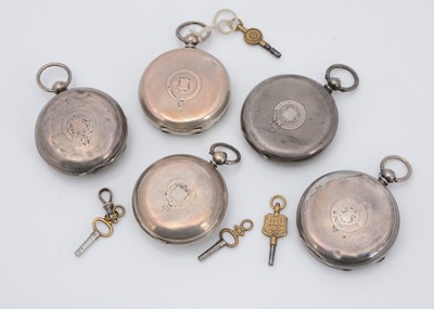 Lot 57 - Five Victorian open faced pocket watches