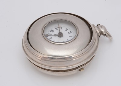 Lot 65 - A William IV silver demi hunter pair case pocket watch by Thomas Glase