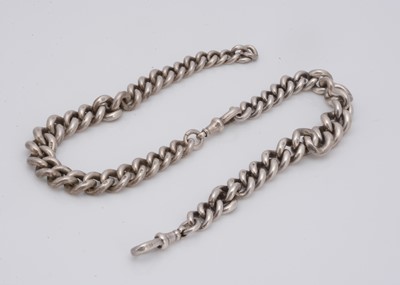 Lot 81 - Two early 20th century thick and heavy lengths of watch chains