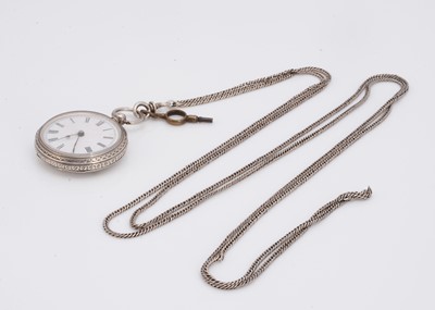 Lot 83 - A late Victorian silver open faced pocket watch