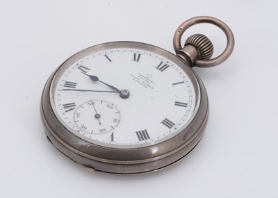 Lot 88 - An early 20th century silver open faced pocket watch marked Coventry Astral Alan Raper London