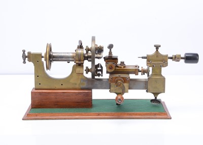 Lot 89 - A watch maker's centre lathe