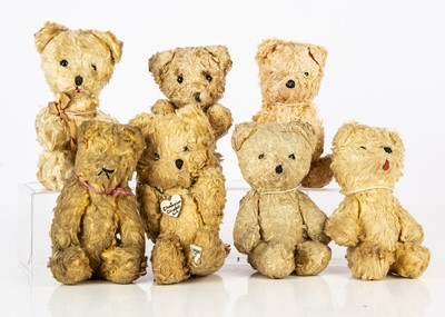 Lot 110 - Seven post-war small Polish Teddy Bears