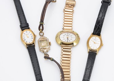 Lot 97 - Four 1970s and later ladies wristwatches