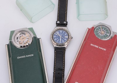 Lot 119 - Three Swatch Irony wristwatches