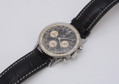 Lot 129 - A c1950s Breitling Navitimer "Twin Jet" stainless steel wristwatch