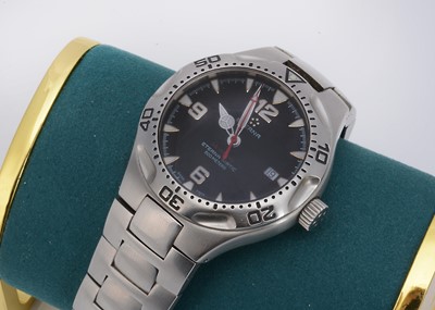 Lot 141 - A modern Eterna Monterey automatic stainless steel wriswatch