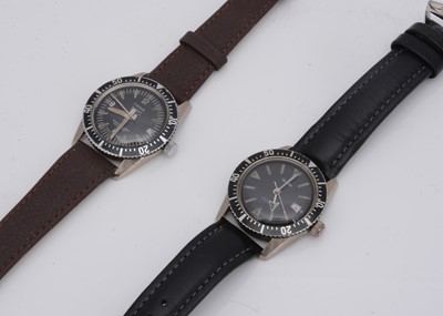 Lot 153 - Two c1960s diver's stainless steel wristwatches