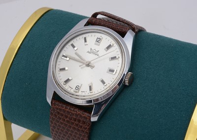 Lot 160 - A c1970s Astral manual wind stainless steel wristwatch