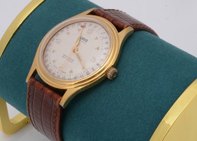 Lot 163 - A c1960s Oris manual wind gold plated wristwatch