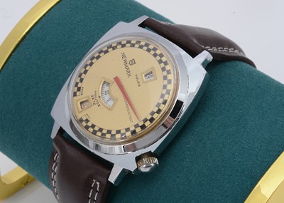 Lot 167 - A c1960s Newmark manual wind Jump style stainless steel wristwatch