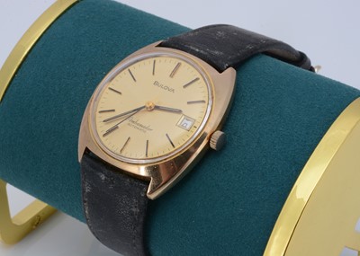 Lot 169 - A c1960s Bulova Ambassador automatic 9ct gold cased wristwatch