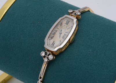 Lot 170 - A c1930s Vacheron & Constantin manual wind gold, platiunum and diamond lady's cocktail dress wristwatch