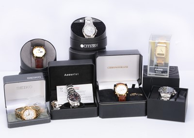 Lot 179 - Seven boxed late 20th century and 21st century wristwatches