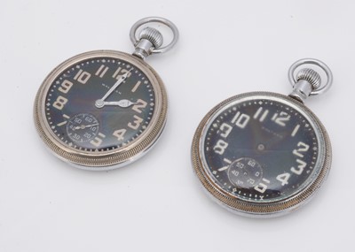 Lot 196 - Two WWII and later Military issue pocket watches by Waltham