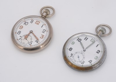 Lot 197 - Two WWII and later Military issue pocket watches