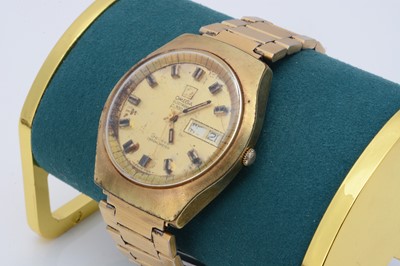 Lot 203 - A c1970s Omega Electronic F300 HZ gold plated and stainless steel wristwatch