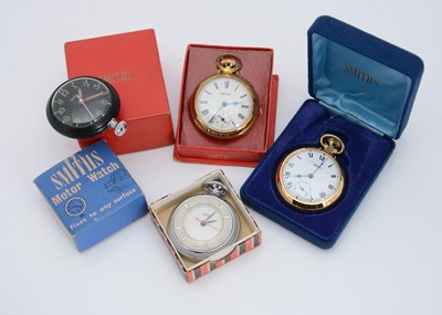 Lot 225 - Three 1960s Smiths pocket watches and a Smiths Motor Watch