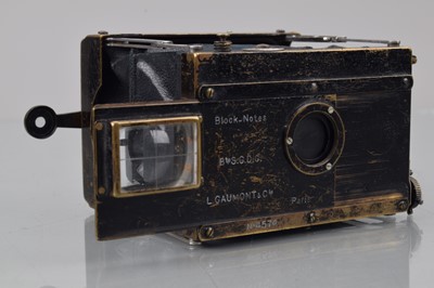 Lot 106 - A L Gaumont & Co Block Notes 4.5 x 6cm Folding Strut Camera