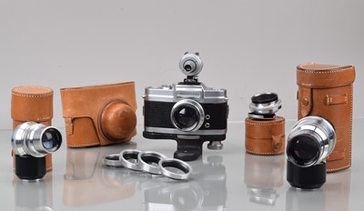 Lot 130 - A Wray Wrayflex Ia SLR Camera Outfit