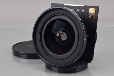 Lot 284 - A Linhof Schneider Kreuznach 72mm f/5.6 XL-115° MC Lens.