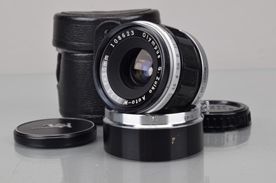 Lot 288 - An Olympus G. Zuiko Auto-W 20mm f/3.5 Lens