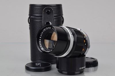 Lot 289 - An Olympus E, Zuiko Auto-T 100mm f/3.5 Lens