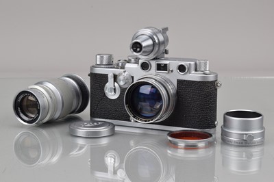 Lot 390 - A Leitz Wetzlar Leica IIIf Rangefinder Camera