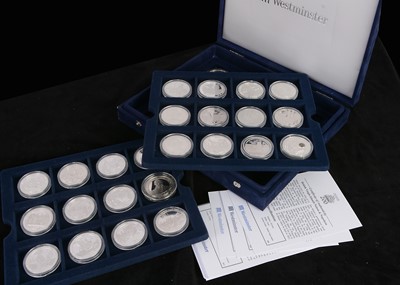 Lot 6 - A collection of twenty five Silver Proof Crown size coins