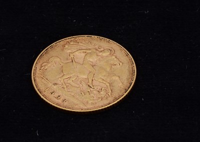 Lot 12 - An Edward VII Gold Half Sovereign