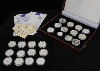 Lot 23 - A collection of twenty three silver proof Crown Size coins