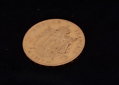 Lot 46 - A France Gold 50 Francs coin