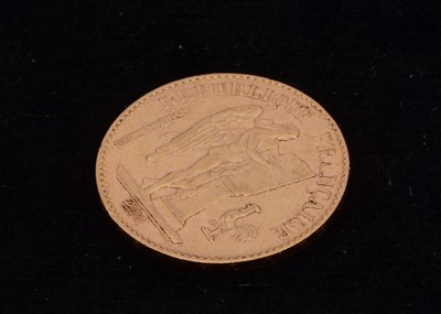 Lot 49 - A France Gold 20 Francs coin