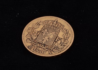 Lot 53 - A France Gold 40 Francs coin