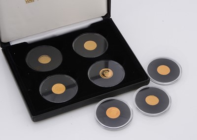 Lot 69 - A collection of six Tristan Da Cunha 1 Crown 9ct Gold coins